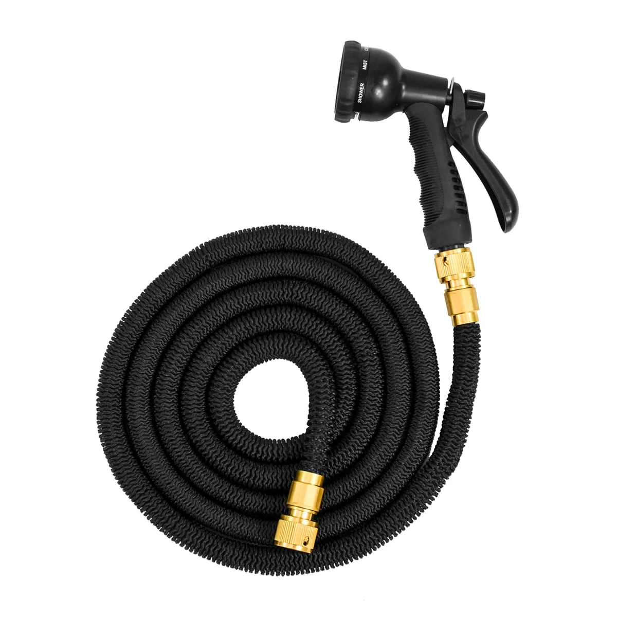 Dehnbarer Gartenschlauch Mit Brause 2,5m - 7,5m Flexibler Wasserschlauch 1 Dehnbarer Gartenschlauch Mit Brause 2,5m - 7,5m Flexibler Wasserschlauch