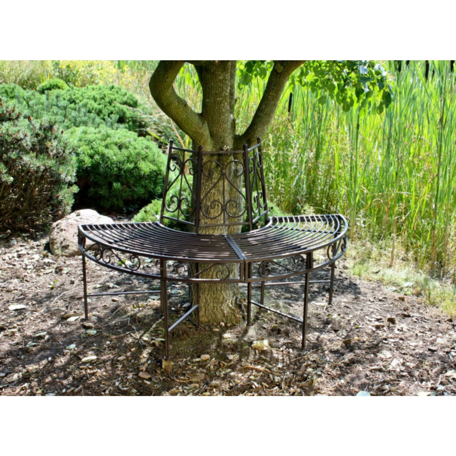 Garden Pleasure Metall Baumbank Narvi Gartenbank Sitzbank Parkbank Rost Optik 1 Garden Pleasure Metall Baumbank Narvi Gartenbank Sitzbank Parkbank Rost Optik