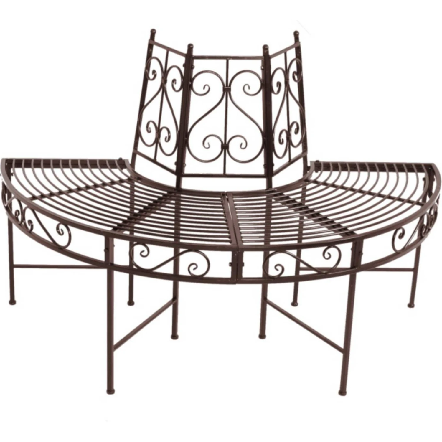 Garden Pleasure Metall Baumbank Narvi Gartenbank Sitzbank Parkbank Rost Optik 2 Garden Pleasure Metall Baumbank Narvi Gartenbank Sitzbank Parkbank Rost Optik – Bild 2