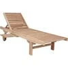 Garden Pleasure Teak Sonnenliege Solo Gartenliege Relaxliege Garten Holz Liege