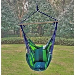 Hängesessel TOBAGO Hängestuhl Hängematte Hängesitz Schaukel 2 Kissen Blau/grün -Entspannender Garten 8600296500 19920 prod 003