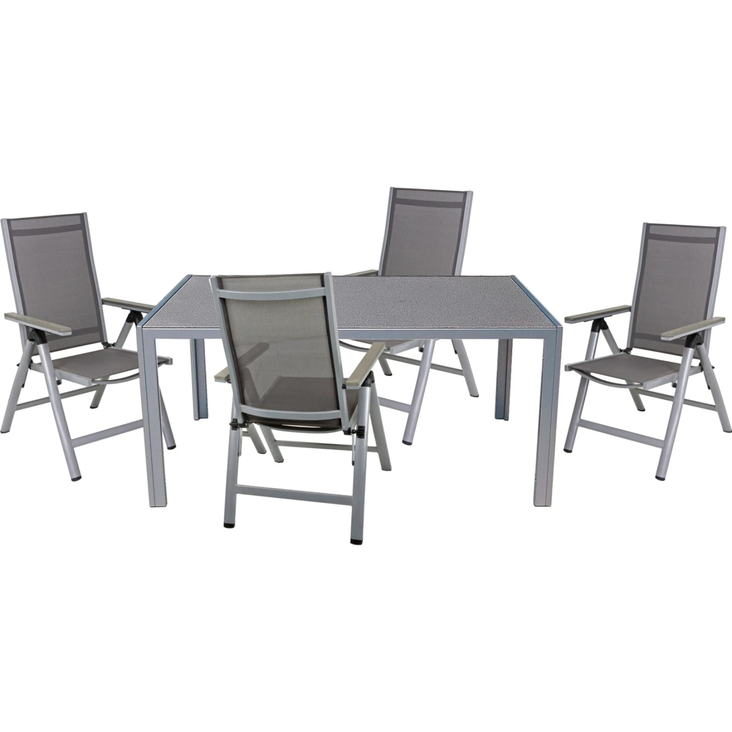 5tlg. Alu Tischgruppe Garten Sitzgruppe Lounge Set Gartenmöbel Sitzgarnitur 6 5tlg. Alu Tischgruppe Garten Sitzgruppe Lounge Set Gartenmöbel Sitzgarnitur – Bild 6