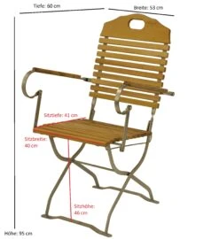 DEGAMO Kurgarten - Sessel BAD TÖLZ, Flachstathl Verzinkt + Robinie, Klappbar -Entspannender Garten 8600319700 45242363 prod 003