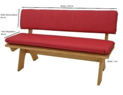 DEGAMO Auflagenset TACOMA Für Bank 3-sitzer, Rot - Unifarben, 2-teilig -Entspannender Garten 8600319700 50112830 prod 004