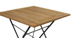 DEGAMO Klapptisch JAKARTA 75x75cm, Flachstahl Schwarz + Teakholz -Entspannender Garten 8600319700 51349812 prod 004