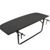 DEGAMO Balkonhängetisch 120x40cm, Metall + Polyrattan Schwarz