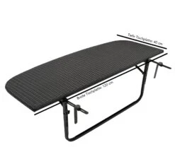 DEGAMO Balkonhängetisch 120x40cm, Metall + Polyrattan Schwarz -Entspannender Garten 8600319700 55180420 prod 003
