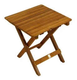 DEGAMO Klapp - Beistelltisch MARA 38x38cm, Akazie Geölt