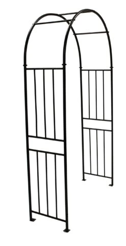 DEGAMO Rosenbogen VERSAILLES 220x105cm, Metall Schwarz Hammerschlagoptik -Entspannender Garten 8600319700 67759527 prod 002