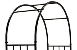DEGAMO Rosenbogen VERSAILLES 220x105cm, Metall Schwarz Hammerschlagoptik -Entspannender Garten 8600319700 67759527 prod 003