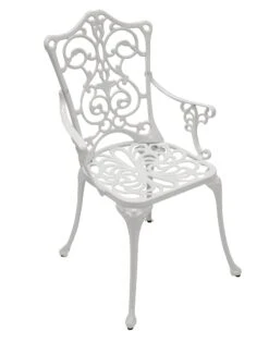 DEGAMO Sessel Jugendstil, Aluguss Weiss