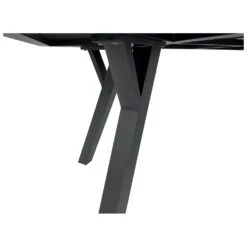 DEGAMO Tisch MANCIANO 180x90cm, Aluminium Dunkelgrau + Glas In Keramikoptik Hellgrau -Entspannender Garten 8600319700 72236079 prod 004