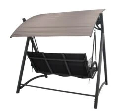 DEGAMO Hollywoodschaukel DALLAS 3-sitzer Aluminium, Schwarz/grau -Entspannender Garten 8600319700 77141826 prod 003