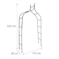 Relaxdays Rankbogen Metall Geschwungen Mit Kugeln -Entspannender Garten 8600323900 100179040 prod 004
