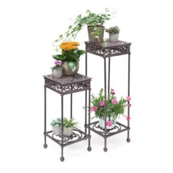 Relaxdays Blumenhocker Quadratisch -Entspannender Garten 8600323900 1002011658 prod 004