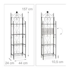 Relaxdays Blumenregal Metall 4 Ablagen -Entspannender Garten 8600323900 100207060 prod 004