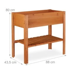 Relaxdays Hochbeet Aus Holz Mit Ablagefach -Entspannender Garten 8600323900 100207440 prod 004