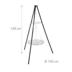 Relaxdays Schwenkgrill Mit Grillrost & Feuerschale -Entspannender Garten 8600323900 100338400 prod 004