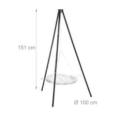 Relaxdays Schwenkgrill Dreibein Mit Grillrost -Entspannender Garten 8600323900 100338460 prod 004