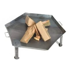 Acerto® Massive Eckige Feuerschale 55cm + 5 Stk. Kaminholz Buche -Entspannender Garten 8600335800 34382 prod 004