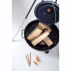 Acerto® Gulaschkessel 30L + Dreibein-Gestell (180cm) + Feuerschale (55cm) + Kaminholz Buche -Entspannender Garten 8600335800 36715 prod 003