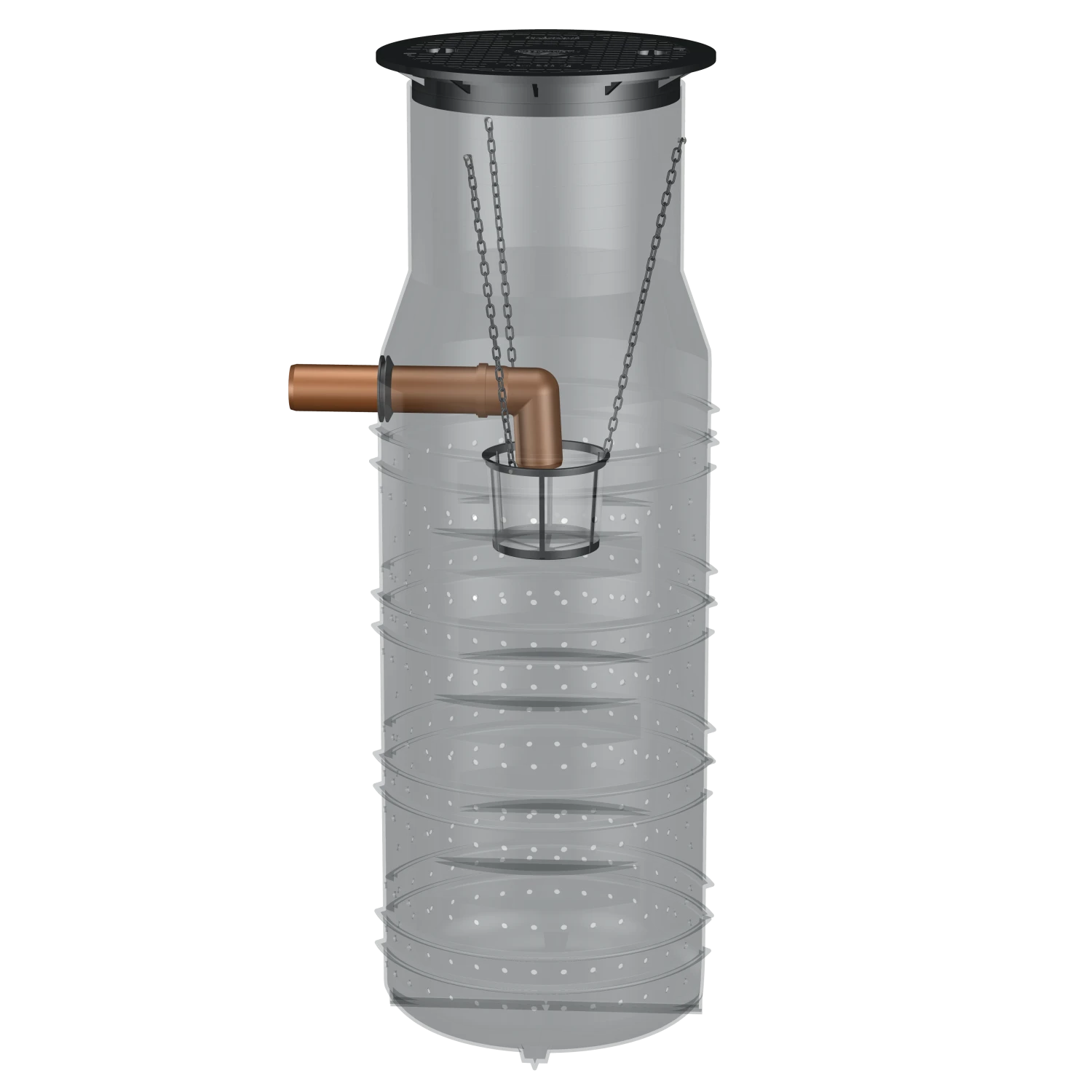 GreenLife Sickerschacht 950 L Gartenentwässerung Regenwassertank Mit Sieb 1 GreenLife Sickerschacht 950 L Gartenentwässerung Regenwassertank Mit Sieb