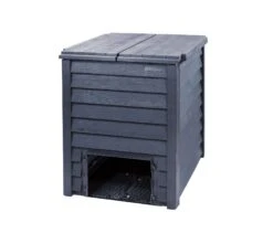 GARANTIA Thermo Wood Komposter 400 L Inkl. Bodengitter Gartenkomposter Schnellkomposter