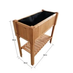 Coemo Hochbeet Kräuterbeet Mit Pflanzfolie 90 X 40 X 90 Cm -Entspannender Garten 8600335800 49698 prod 003