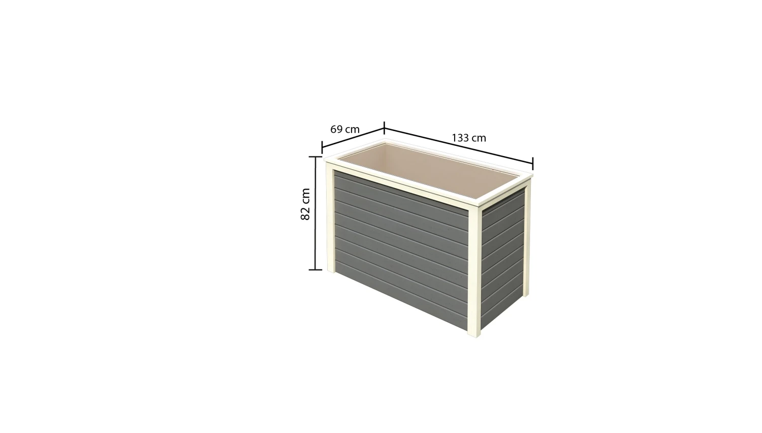 Karibu Hochbeet 1 Terragrau 6 Karibu Hochbeet 1 Terragrau – Bild 6