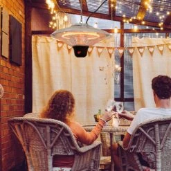 Outsunny Deckenheizstrahler Inkl. Fernbedienung Silber 42 X 26 Cm (ØxH) | Heizstrahler Terrassenstrahler Wärmestrahler -Entspannender Garten 8600336600 842 086 prod 003