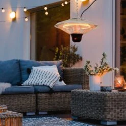 Outsunny Deckenheizstrahler Inkl. Fernbedienung Silber 42 X 26 Cm (ØxH) | Heizstrahler Terrassenstrahler Wärmestrahler -Entspannender Garten 8600336600 842 086 prod 004