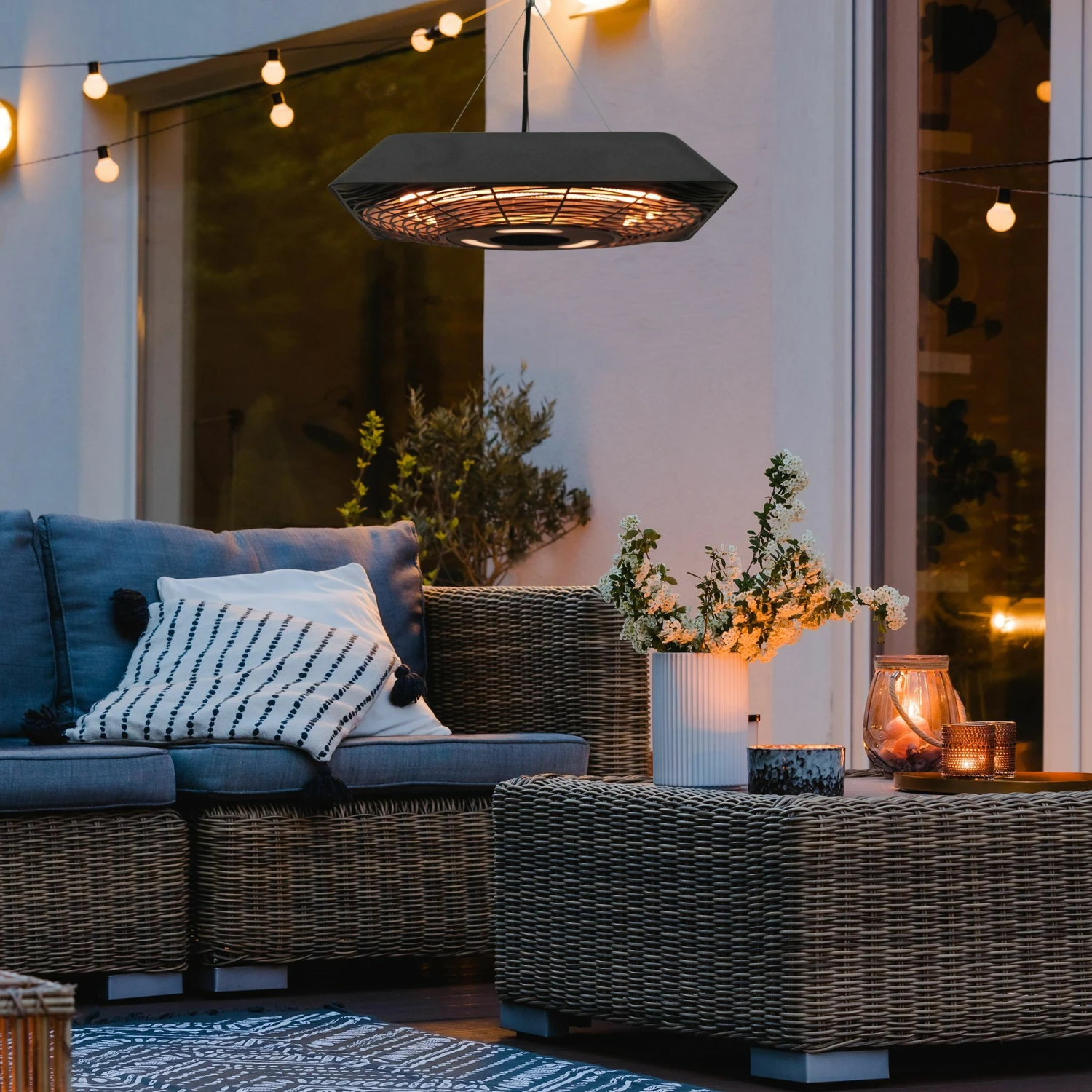 Outsunny Deckenheizstrahler Mit Fernbedienung Schwarz 45 X 45 X 10 Cm (BxTxH) | Terrassenheizer, Heizstrahler, Terrassenstrahler 4 Outsunny Deckenheizstrahler Mit Fernbedienung Schwarz 45 X 45 X 10 Cm (BxTxH) | Terrassenheizer, Heizstrahler, Terrassenstrahler – Bild 4