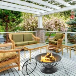 Outsunny 2-in-1 Feuerschale Mit Grillrost Schwarz 75 X 55 Cm (ØxH) | Feuerstelle Feuerkorb Holzkohlegrill Grillaufsatz 8 Outsunny 2-in-1 Feuerschale Mit Grillrost Schwarz 75 X 55 Cm (ØxH) | Feuerstelle Feuerkorb Holzkohlegrill Grillaufsatz -Entspannender Garten 8600336600 842 175 prod 003