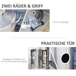 Outsunny Heizstrahler Elegantes Design, Hergestellt Aus Edelstahl, 10 KW Leistung Silber 55,6 X 55,6 X 143 Cm ( BxTxH) | Terrassenheizer Terrassenstrahler Balkonheizer 11 Outsunny Heizstrahler Elegantes Design, Hergestellt Aus Edelstahl, 10 KW Leistung Silber 55,6 X 55,6 X 143 Cm ( BxTxH) | Terrassenheizer Terrassenstrahler Balkonheizer -Entspannender Garten 8600336600 842 188V01 prod 006