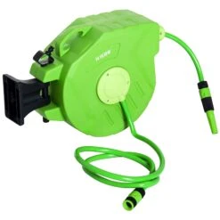 Outsunny Schlauchtrommel Mit Schnellkupplung Grün 20 M | Schlauchtrommel Trommel Gartentrommel