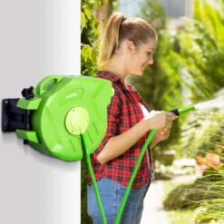 Outsunny Schlauchtrommel Mit Schnellkupplung Grün 20 M | Schlauchtrommel Trommel Gartentrommel -Entspannender Garten 8600336600 845 183 prod 004