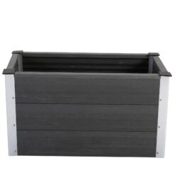 Outsunny Blumenkübel Grau 100 X 50 X 50 Cm (LxBxH) | Pflanzkasten Wetterfester Blumenkasten Garten -Entspannender Garten 8600336600 845 227V01 prod 002