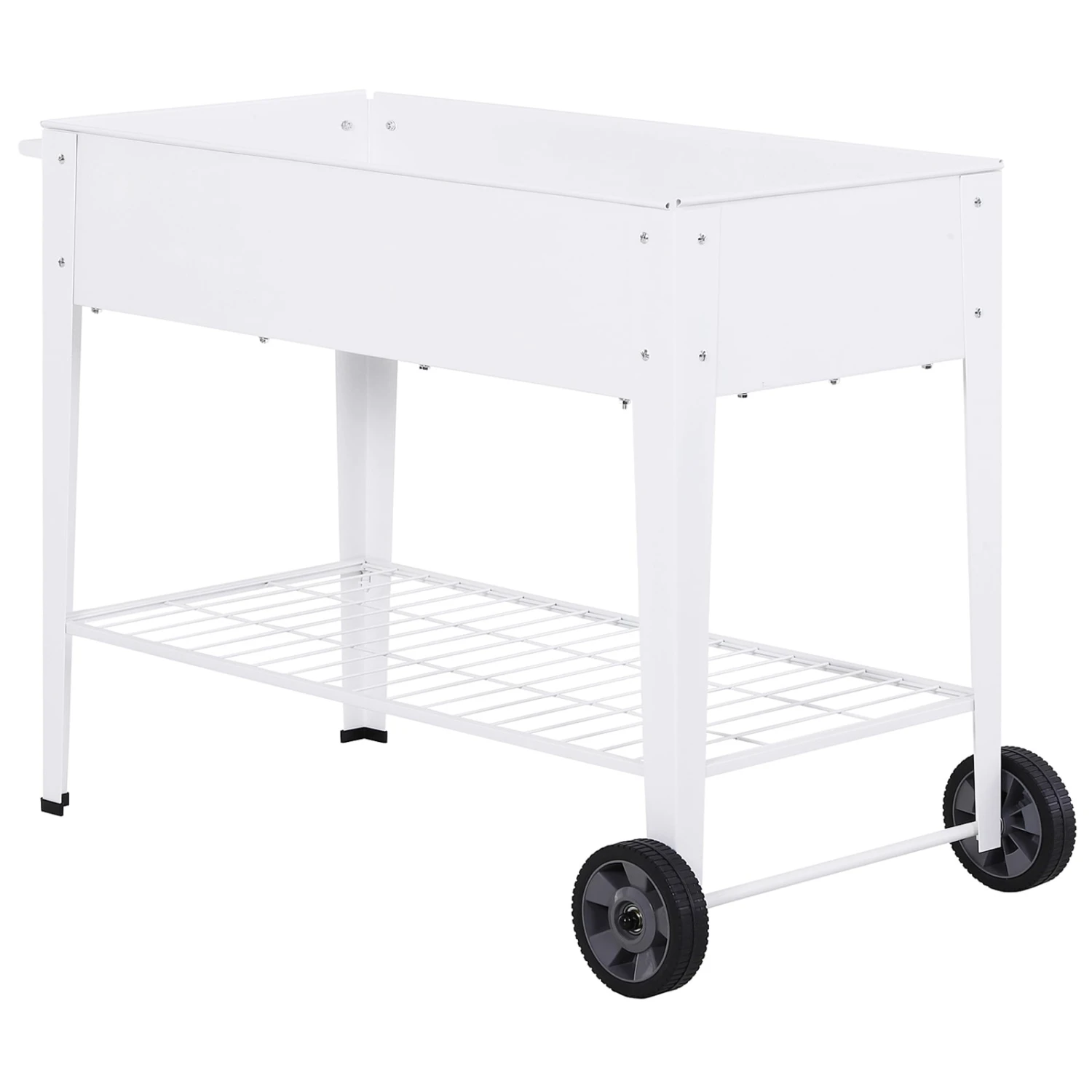 Outsunny Mobiler Pflanzenwagen Mit Stauraum Weiß 107,5 X 50 X 80 Cm (LxBxH) | Pflanzenbeet Hochbeet Kräuterbeet Pflanzkasten 1 Outsunny Mobiler Pflanzenwagen Mit Stauraum Weiß 107,5 X 50 X 80 Cm (LxBxH) | Pflanzenbeet Hochbeet Kräuterbeet Pflanzkasten