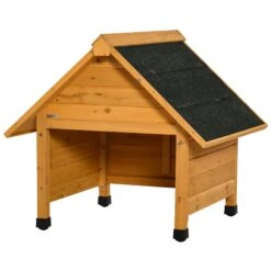 Outsunny Holzgarage Für Mähroboter Gelb 75 X 76 X 70 Cm (BxTxH) | Mähroboter Carport Überdachung Garage -Entspannender Garten 8600336600 845 361 prod 002