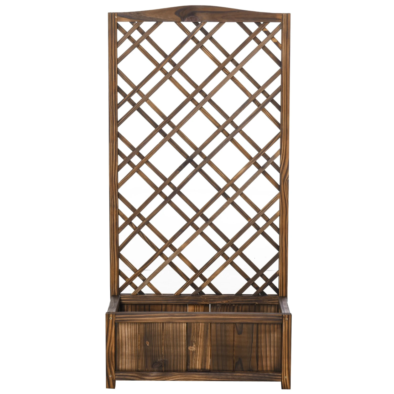 Outsunny Planzkasten Mit Rankgitter 60 X 30 X 122,5 Cm (BxTxH) | Holzgitter Kletterpflanze Blumenkasten Rosengitter 2 Outsunny Planzkasten Mit Rankgitter 60 X 30 X 122,5 Cm (BxTxH) | Holzgitter Kletterpflanze Blumenkasten Rosengitter – Bild 2