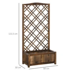 Outsunny Planzkasten Mit Rankgitter 60 X 30 X 122,5 Cm (BxTxH) | Holzgitter Kletterpflanze Blumenkasten Rosengitter 10 Outsunny Planzkasten Mit Rankgitter 60 X 30 X 122,5 Cm (BxTxH) | Holzgitter Kletterpflanze Blumenkasten Rosengitter -Entspannender Garten 8600336600 845 388 prod 005
