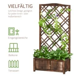 Outsunny Planzkasten Mit Rankgitter 60 X 30 X 122,5 Cm (BxTxH) | Holzgitter Kletterpflanze Blumenkasten Rosengitter 11 Outsunny Planzkasten Mit Rankgitter 60 X 30 X 122,5 Cm (BxTxH) | Holzgitter Kletterpflanze Blumenkasten Rosengitter -Entspannender Garten 8600336600 845 388 prod 006