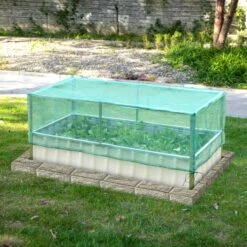 Outsunny Gartenbeet Mit Netzabdeckung Weiß, Grün 174 X 90 X 70 Cm (LxBxH) | Kräuterbeet Pflanzkasten Blumenkasten Gartenkräuter -Entspannender Garten 8600336600 845 447 prod 004