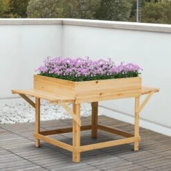 Outsunny Pflanzkasten Mit Ablage Natur 130 X 75 X 75 Cm (BxTxH) | Gartenbeet Hochbeet Pflanzkübel Blumenkasten 9 Outsunny Pflanzkasten Mit Ablage Natur 130 X 75 X 75 Cm (BxTxH) | Gartenbeet Hochbeet Pflanzkübel Blumenkasten -Entspannender Garten 8600336600 845 467 prod 004