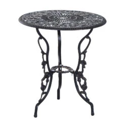 Outsunny Gartenmöbel Als 3-teiliges Set Schwarz | Gartenset Sitzgruppe Balkonset Balkongarnitur -Entspannender Garten 8600336600 84B 029 prod 006