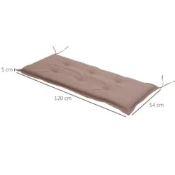 Outsunny Bankauflage Im 2er-Set 120 X 50 X 5 Cm (BxTxH) | Sitzkissen Auflage Für Sitzbank Gartenbankauflage -Entspannender Garten 8600336600 84B 431BG prod 005