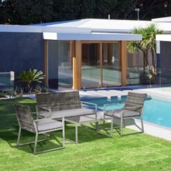 Outsunny Rattan Sitzgruppe Für 4 Personen Grau | Sitzgarnitur Gartengarnitur Gartenmöbel-Set 8 Outsunny Rattan Sitzgruppe Für 4 Personen Grau | Sitzgarnitur Gartengarnitur Gartenmöbel-Set -Entspannender Garten 8600336600 860 082 prod 003