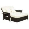 Outsunny Polyrattan Lounge-Sofa Mit Kissen 130 X 72 X 96 Cm (LxBxH) | Gartensofa Gartenliege Rattansofa Gartenmöbel