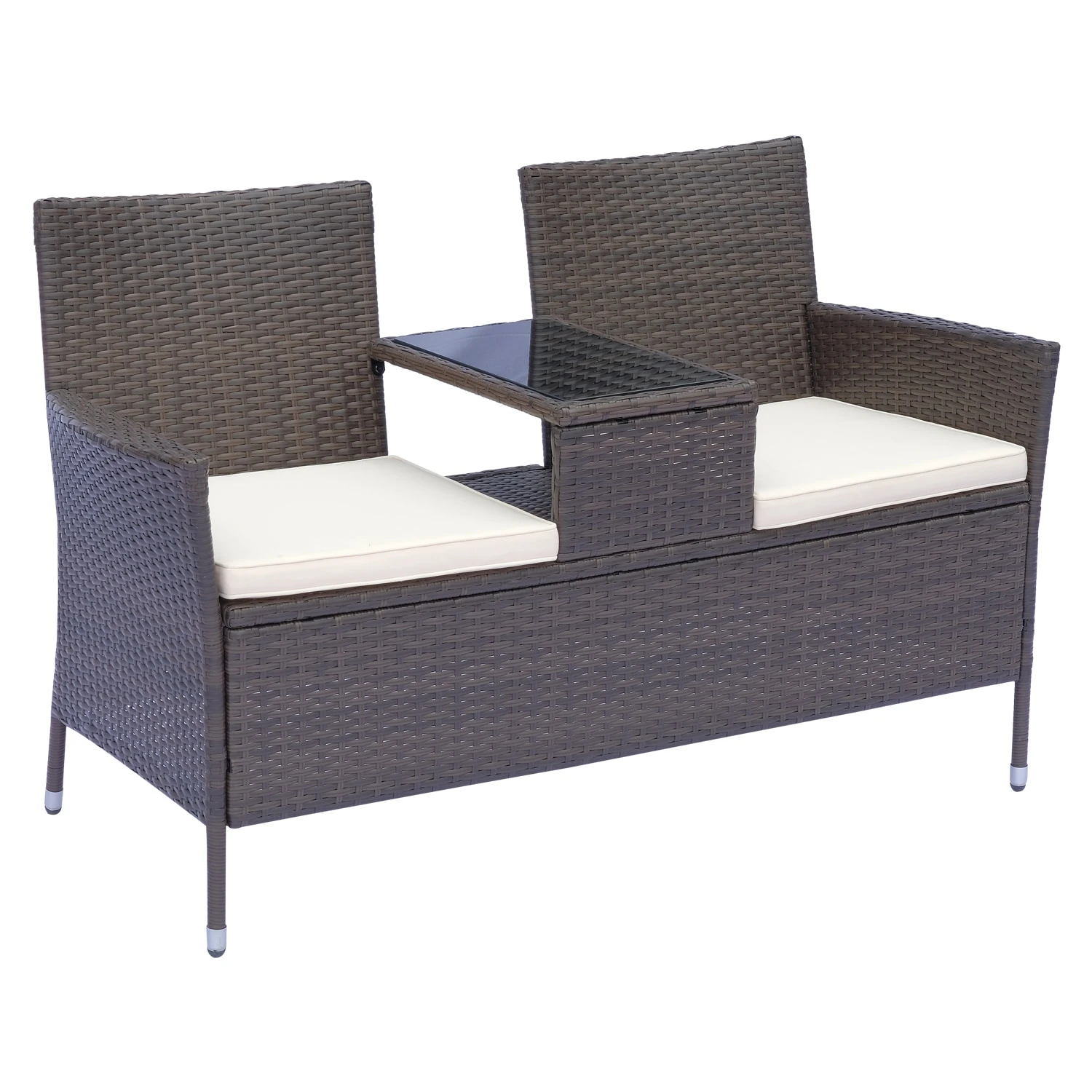 Outsunny Polyrattan Gartenbank 133 X 63 X 84 Cm (LxBxH) | Gartensofa Sitzbank Mit Tisch 2-Sitzer Rattanmöbel 1 Outsunny Polyrattan Gartenbank 133 X 63 X 84 Cm (LxBxH) | Gartensofa Sitzbank Mit Tisch 2-Sitzer Rattanmöbel