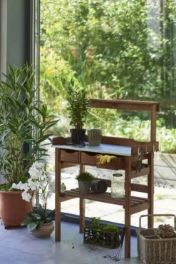 Pflanztisch Für Garten, Terrasse Oder Balkon Braun/Silberfarben -Entspannender Garten 8600342900 5164680 prod 003